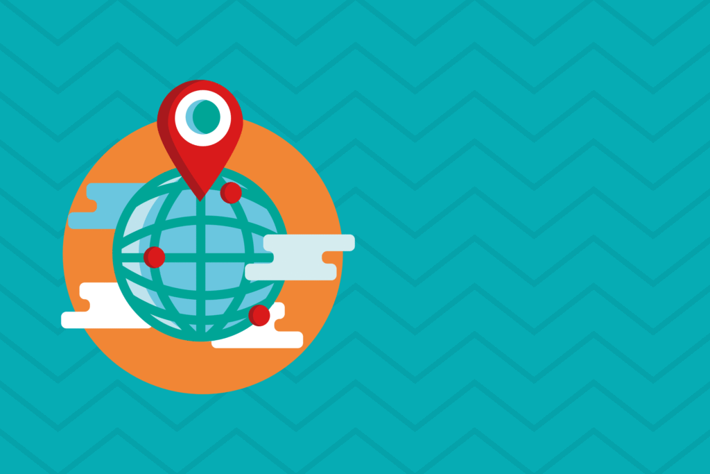 Illustration representing AI-driven local SEO